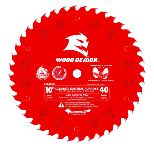 [D1040UX] Diablo Ultimate GP 10 in. D X 5/8 in. TiCo Hi-Density Carbide Circular Saw Blade 40 Teeth 1 Pk