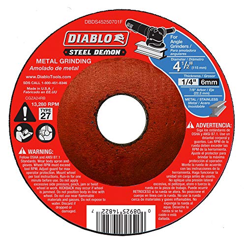 [DBDS45250701F] Diablo 4-1/2 in Steel Demon Metal Grinding Disc