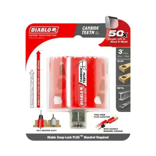 [DHS3000CF] DIABLO 3" CARBIDE HOLE CUTTER