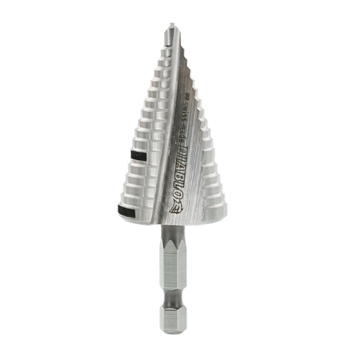 [DSD1125S17] Diablo 1-1/8 in. X 3-1/32 in. L Metal Impact Step Drill Bit Hex Shank 1 Pk
