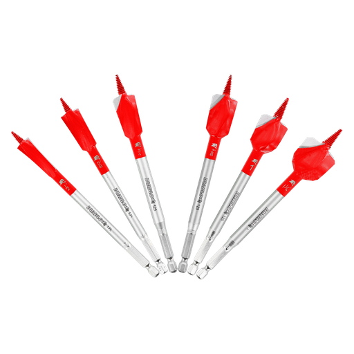 [DSPD4920-S6] Diablo 6 in. L High Carbon Steel Nail-Embedded Wood Spade Bit Set Hex Shank 6 Pc