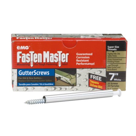 [FMGUT00725W] CORTEX GUTTER SCREWS WHT 7"