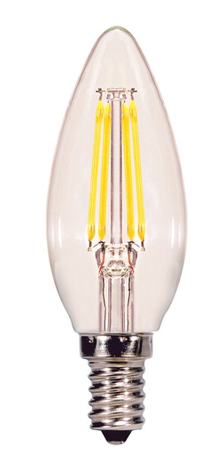 [S29922] BOMB. SATCO 4W CTC LED 27K CLEAR