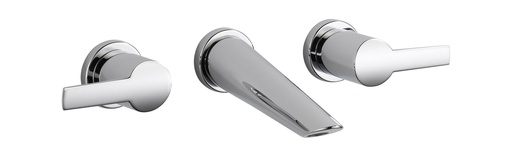 [T3561LFWL] Two Handle Wall Mount Bathroom Faucet