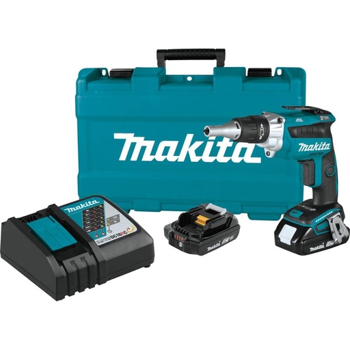 [XSF04R] Makita XSF04R 18V LXT Lithium-Ion Brushless Cordless Compact Drywall Screwdriver Kit 2,500 RPM 2.0 Ah